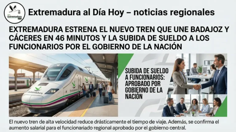 Extremadura estrena el nuevo tren que une Badajoz y Cáceres en 46 minutos