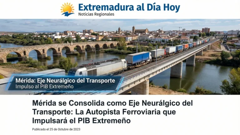Mérida se Consolida como Eje Neurálgico del Transporte: La Autopista Ferroviaria que Impulsará el PIB Extremeño