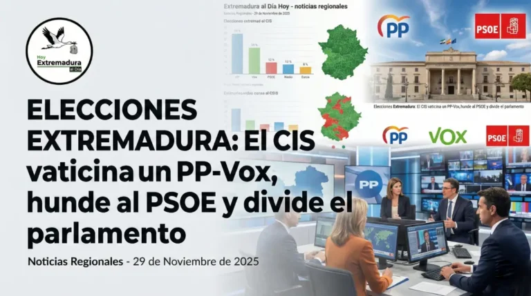 Elecciones Extremadura: El CIS vaticina un PP-Vox hunde al PSOE y divide el parlamento