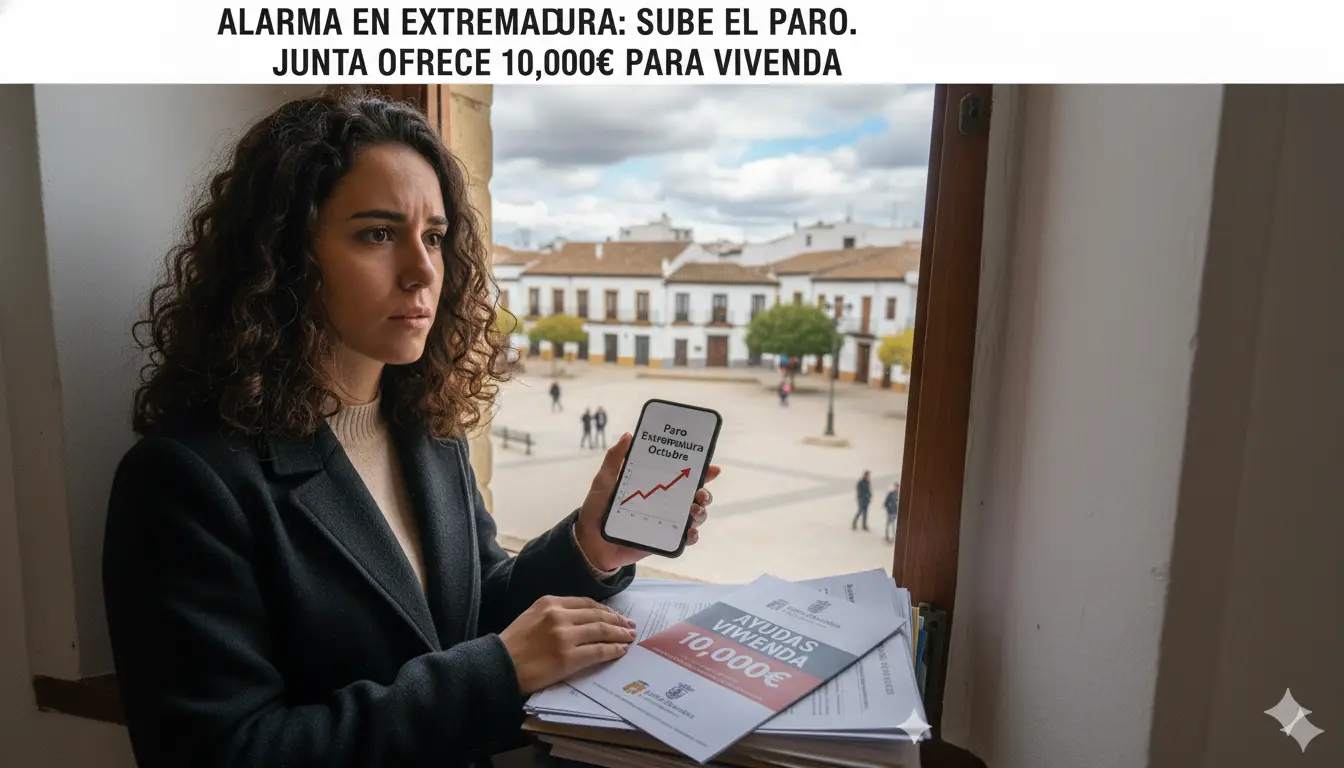 Paro en Extremadura: Aumento en Octubre Enciende las Alarmas mientras la Junta Lanza Ayudas de hasta 10.000€ para Vivienda