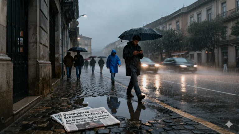 Extremadura en Alerta: Aumento del Paro y Lluvias Intensas Marcan el Inicio de Noviembre