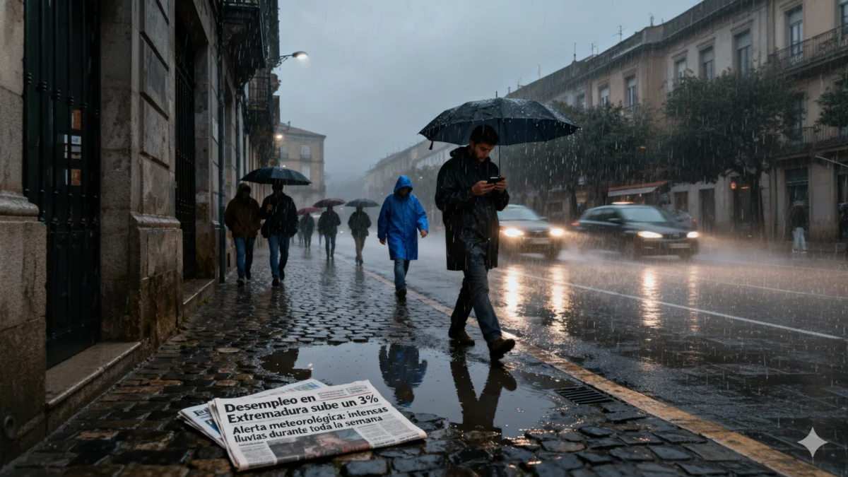 Extremadura en Alerta: Aumento del Paro y Lluvias Intensas Marcan el Inicio de Noviembre
