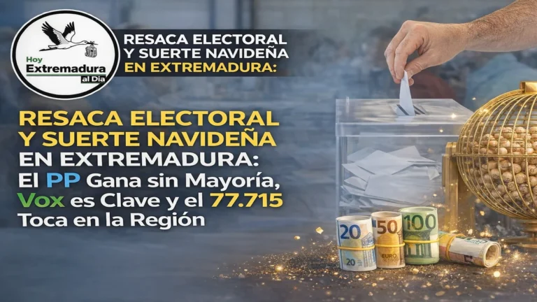 RESACA ELECTORAL Y SUERTE NAVIDEÑA EN EXTREMADURA: El PP Gana sin Mayoría, Vox es Clave y el 77.715 Toca en la Región