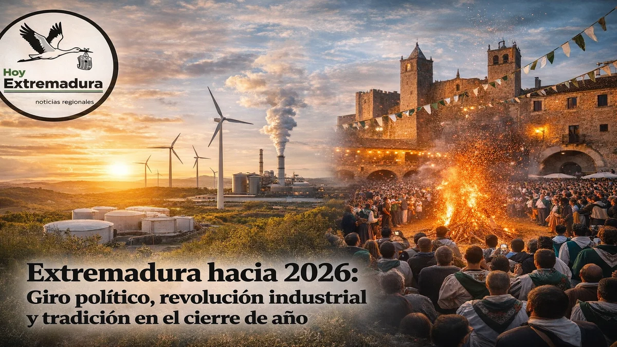 Extremadura hacia 2026: Giro político; revolución industrial y tradición en el cierre de año