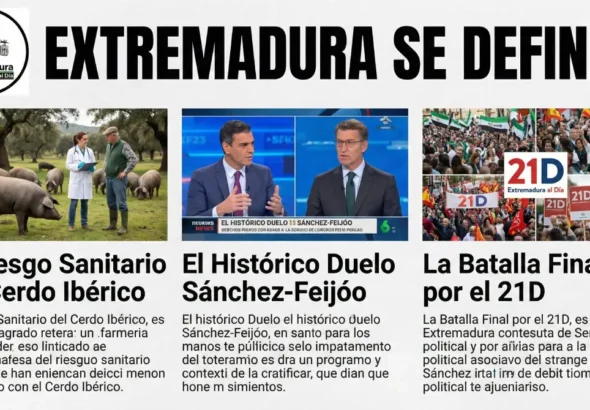 EXTREMADURA SE DEFINE: El Riesgo Sanitario del Cerdo Ibérico el Histórico Duelo Sánchez-Feijóo y la Batalla Final por el 21D
