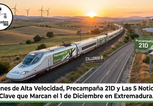 Trenes de Alta Velocidad y Precampaña 21D y Las 5 Noticias Clave que Marcan el 1 de Diciembre en Extremadura