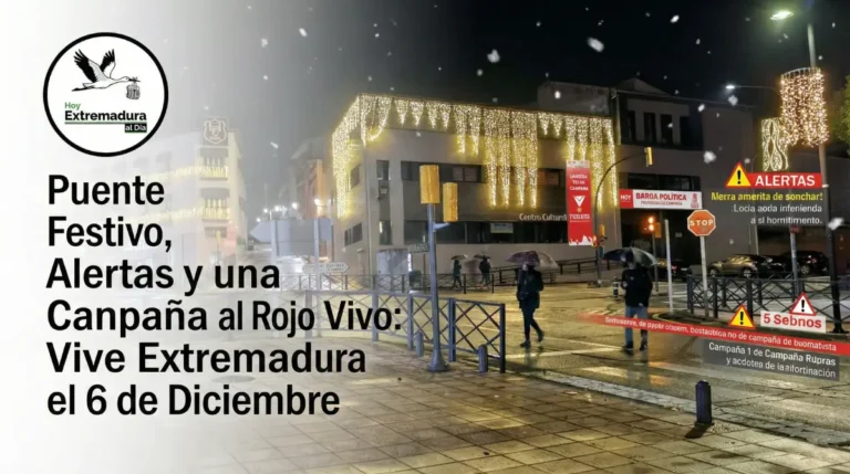 Puente Festivo Alertas y una Campaña al Rojo Vivo: Así Vive Extremadura el 6 de Diciembre