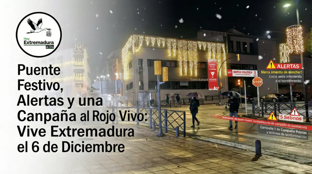 Puente Festivo Alertas y una Campaña al Rojo Vivo: Así Vive Extremadura el 6 de Diciembre