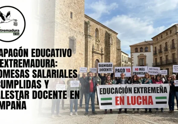 El apagón educativo en Extremadura: promesas salariales incumplidas y malestar docente en campaña