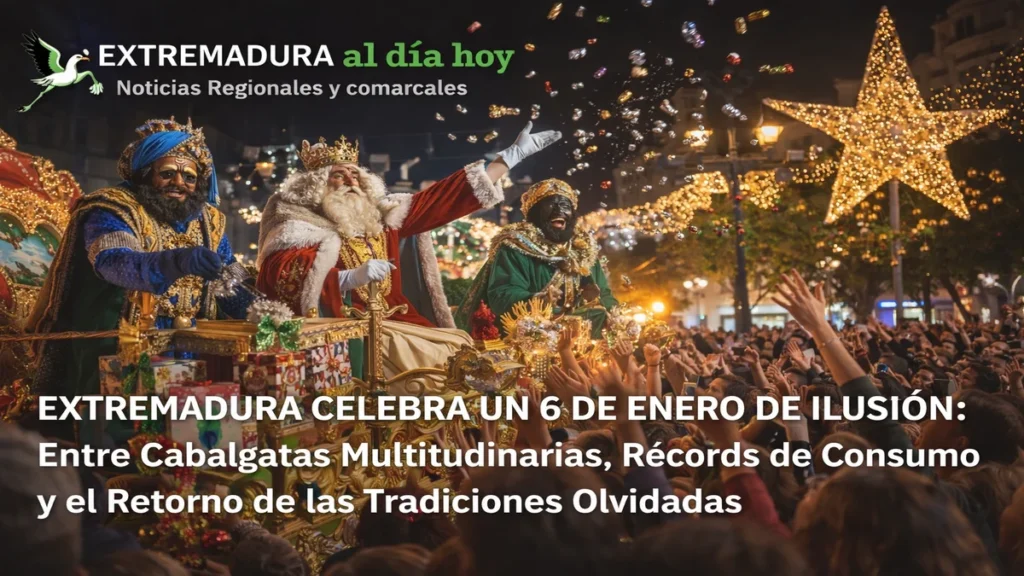 EXTREMADURA CELEBRA UN 6 DE ENERO DE ILUSIÓN: Entre Cabalgatas Multitudinarias