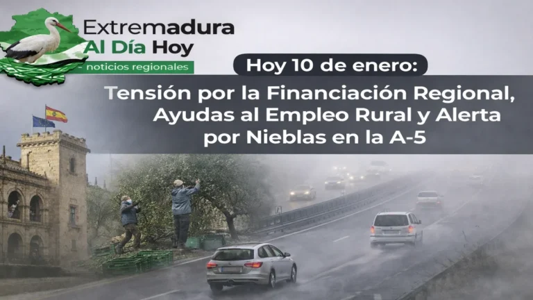 EXTREMADURA HOY 10 DE ENERO: Tensión por la Financiación Regional