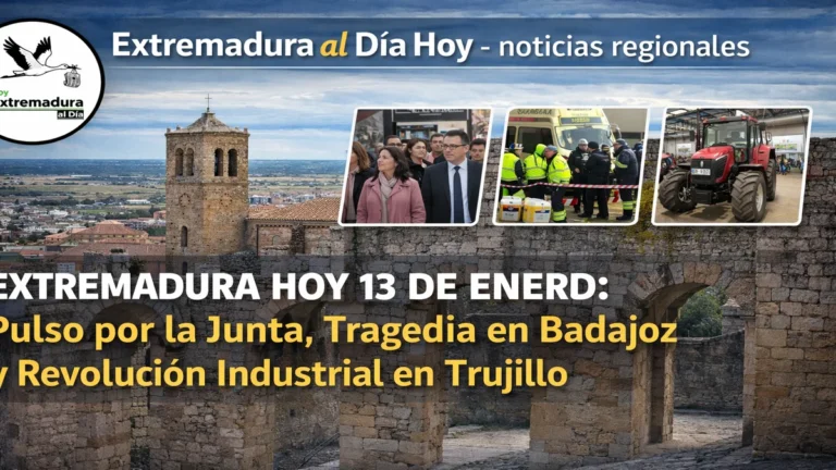 EXTREMADURA HOY 13 DE ENERO: Pulso por la Junta; Tragedia en Badajoz