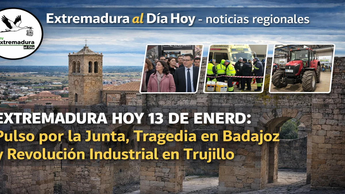 EXTREMADURA HOY 13 DE ENERO: Pulso por la Junta; Tragedia en Badajoz
