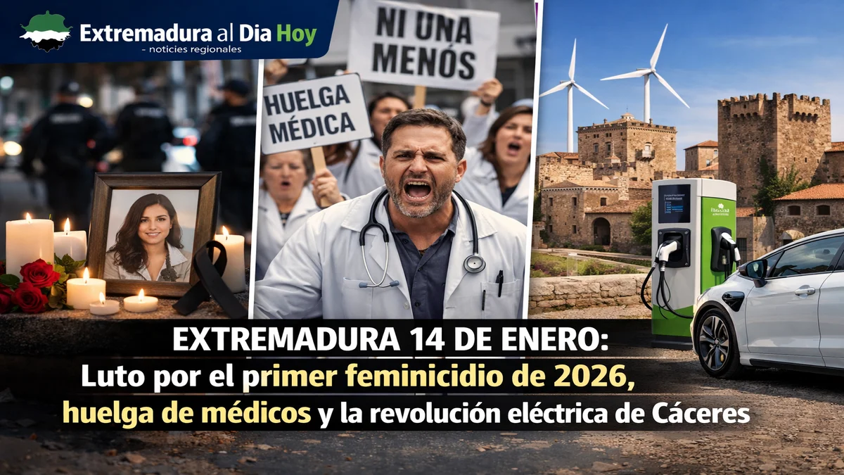 EXTREMADURA 14 DE ENERO: Luto por el primer feminicidio de 2026