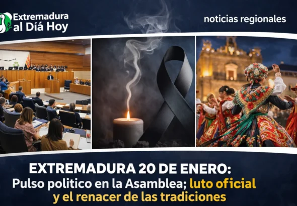 EXTREMADURA 20 DE ENERO: Pulso político en la Asamblea; luto oficial