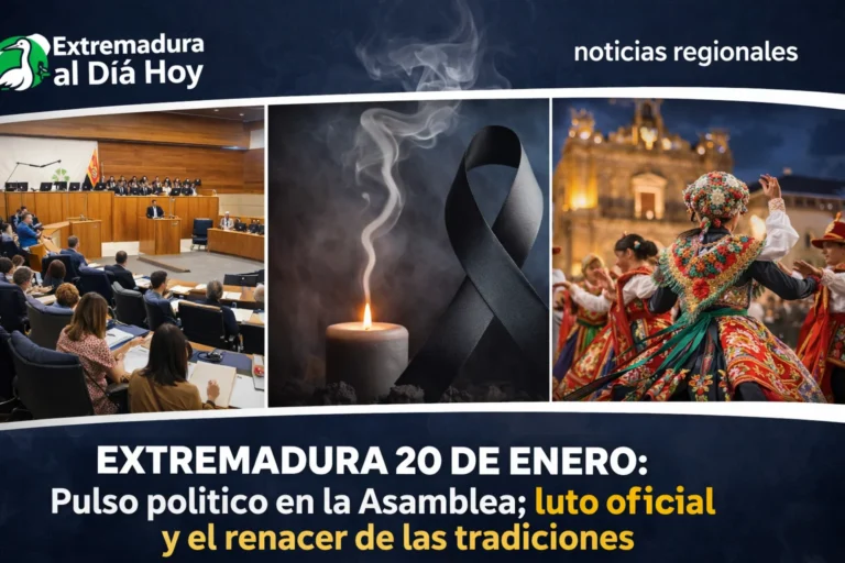 EXTREMADURA 20 DE ENERO: Pulso político en la Asamblea; luto oficial