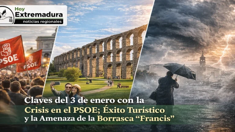 Claves del 3 de enero con la Crisis en el PSOE; Éxito Turístico y la Amenaza de la Borrasca Francis