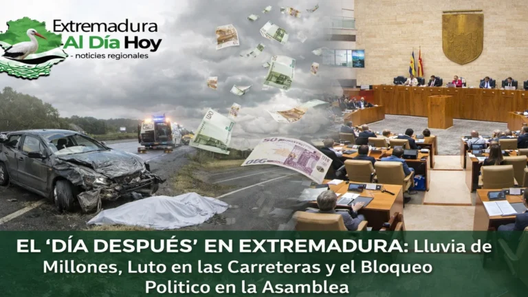 EL "DÍA DESPUÉS" EN EXTREMADURA: Lluvia de Millones, Luto en las Carreteras y el Bloqueo Político en la Asamblea