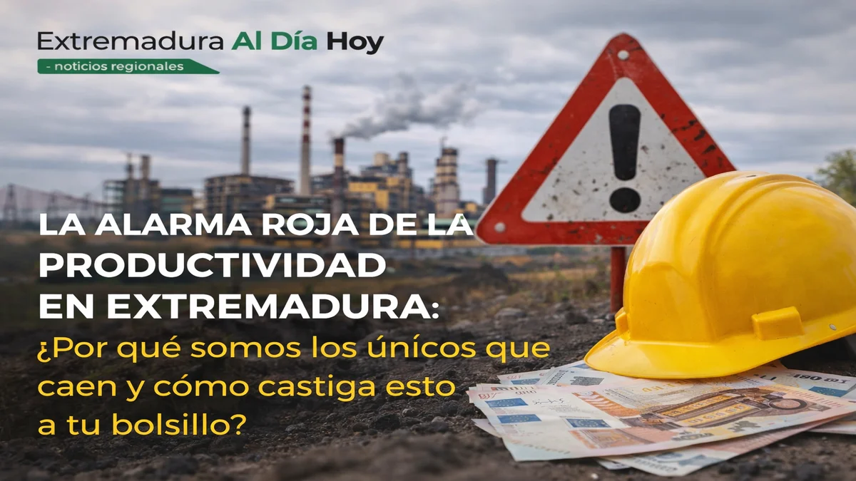 LA ALARMA ROJA DE LA PRODUCTIVIDAD EN EXTREMADURA: ¿Por qué somos los únicos que caen y cómo castiga esto a tu bolsillo?