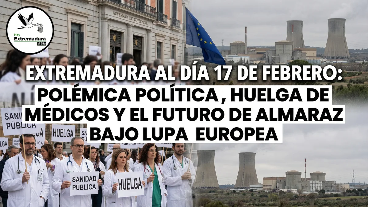 EXTREMADURA AL DÍA 17 DE FEBRERO: POLÉMICA POLÍTICA Y EL FUTURO DE ALMARAZ BAJO LUPA EUROPEA