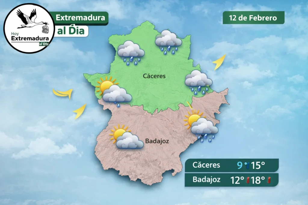 EXTREMADURA AL LÍMITE ESTE 12 DE FEBRERO: SOCAVONES EN CÁCERES