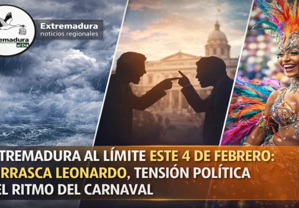 EXTREMADURA AL LÍMITE ESTE 4 DE FEBRERO: BORRASCA LEONARDO