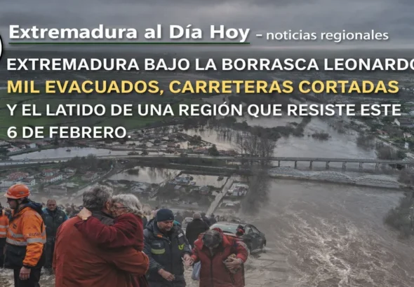 EXTREMADURA BAJO LA BORRASCA LEONARDO: MIL EVACUADOS