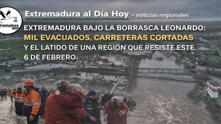 EXTREMADURA BAJO LA BORRASCA LEONARDO: MIL EVACUADOS