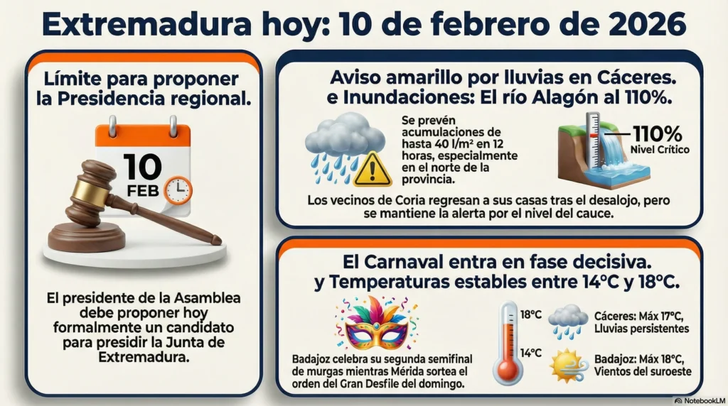 ACTUALIDAD EXTREMADURA 10 DE FEBRERO: DÍA CLAVE PARA LA INVESTIDURA