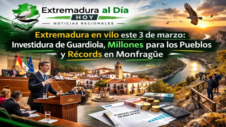 Extremadura en vilo este 3 de marzo: Investidura de Guardiola