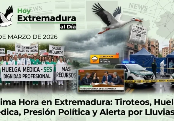 Última Hora en Extremadura: Tiroteos y Alerta por Lluvias este 18 de Marzo de 2026