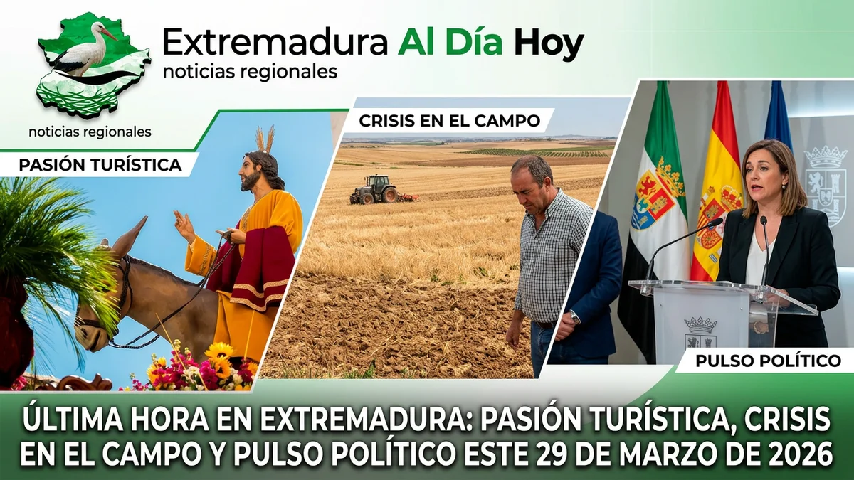 Última Hora en Extremadura: Pasión Turística; Crisis en el Campo y Pulso Político este 29 de Marzo de 2026