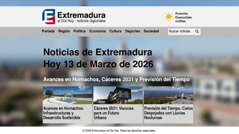 Noticias de Extremadura Hoy 13 de Marzo de 2026: Avances en Hornachos