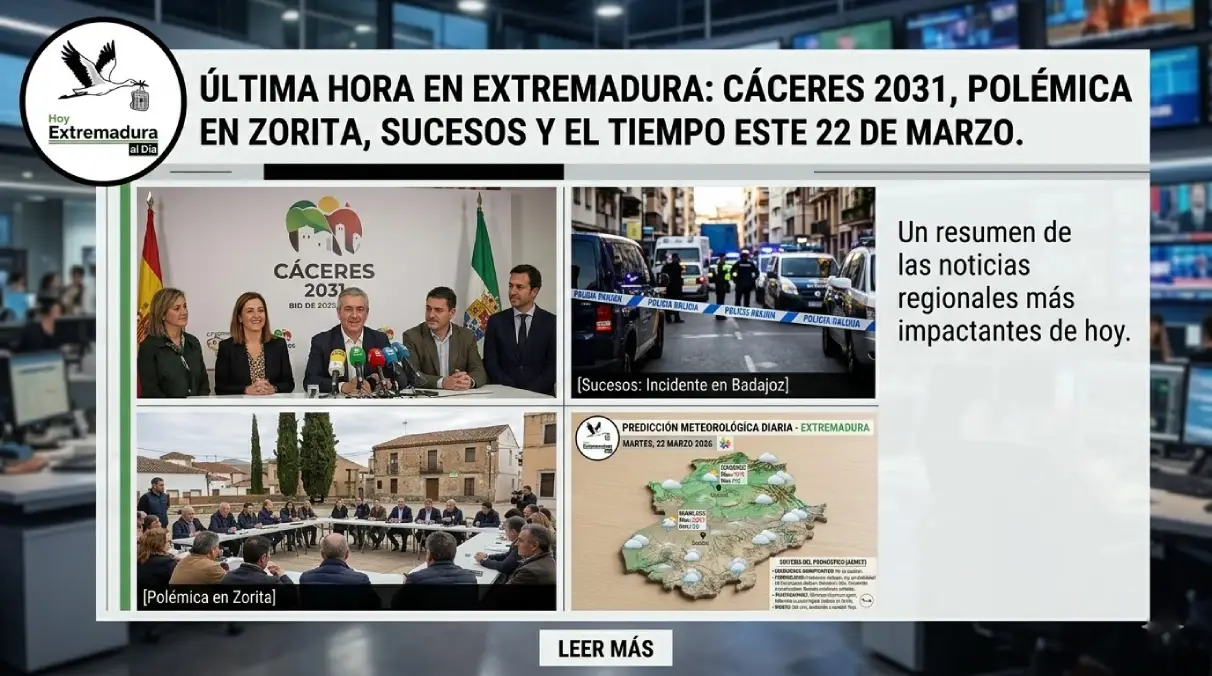 Última Hora en Extremadura: Polémica en Zorita Sucesos y el Tiempo este 22 de Marzo