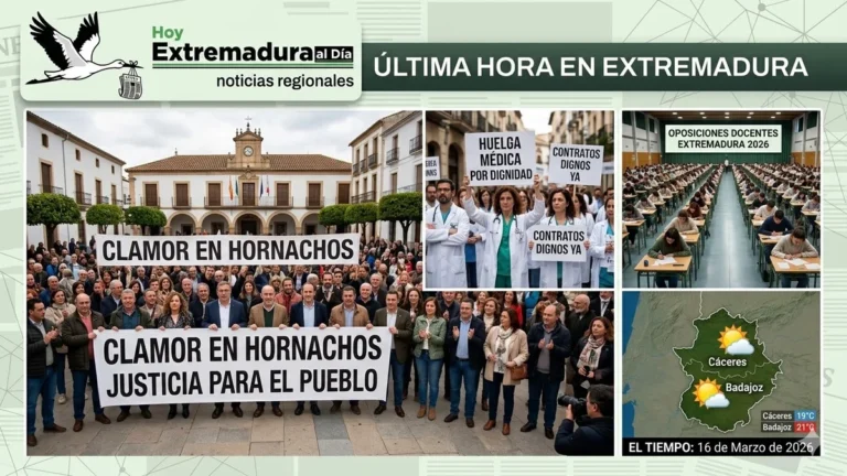 Última Hora en Extremadura: Clamor en Hornachos; Huelga Médica y Oposiciones