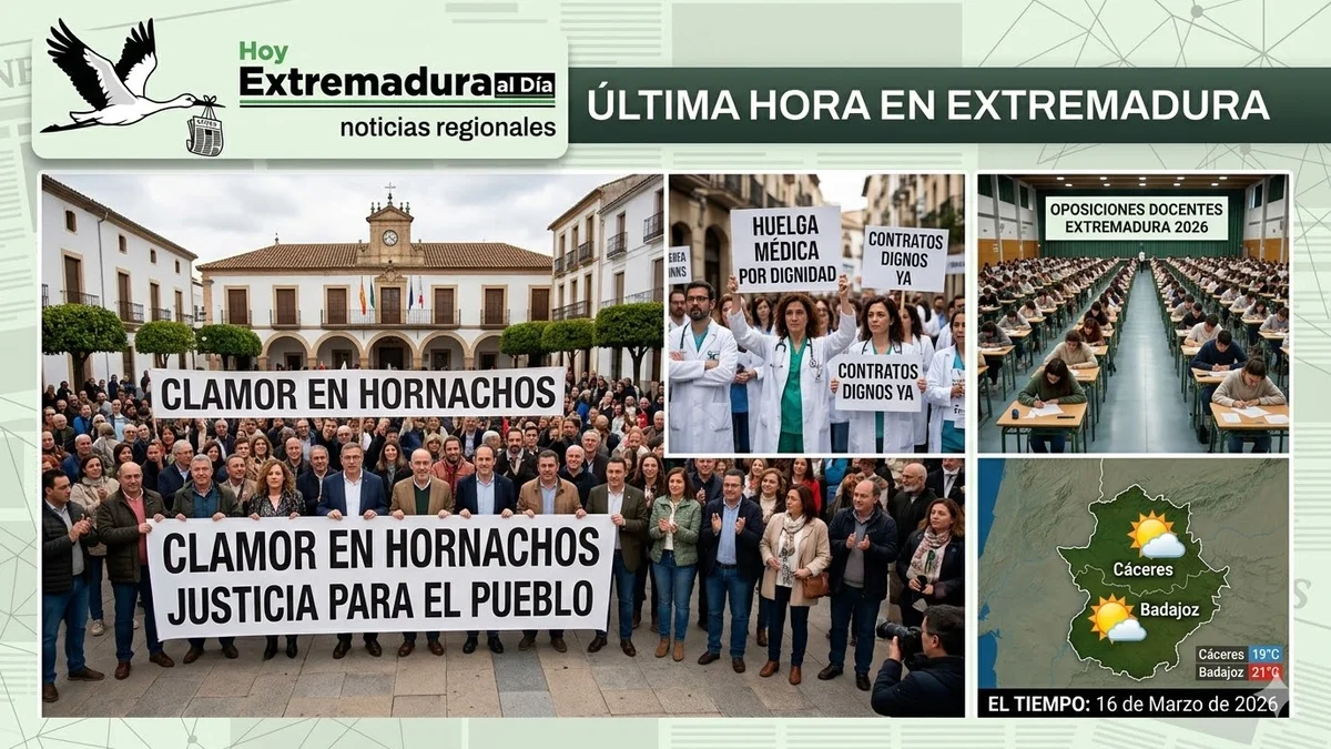 Última Hora en Extremadura: Clamor en Hornachos; Huelga Médica y Oposiciones