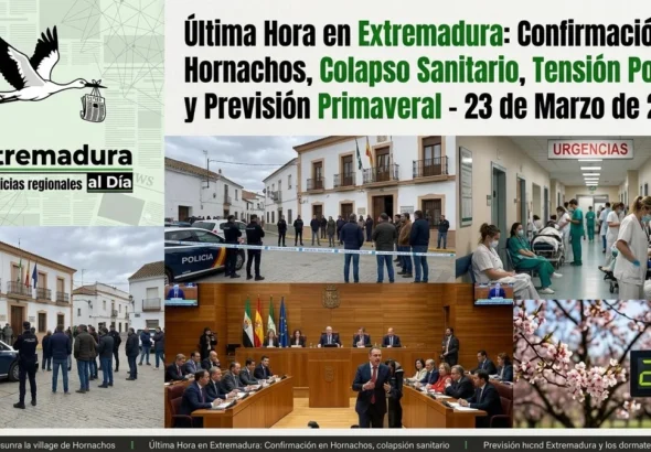 Última Hora en Extremadura: Colapso Sanitario; Tensión Política y Previsión Primaveral este 23 de Marzo de 2026