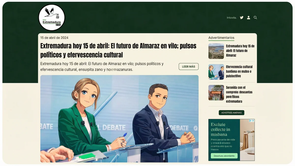 Extremadura hoy 15 de abril: El futuro de Almaraz en vilo; pulsos políticos y efervescencia cultural