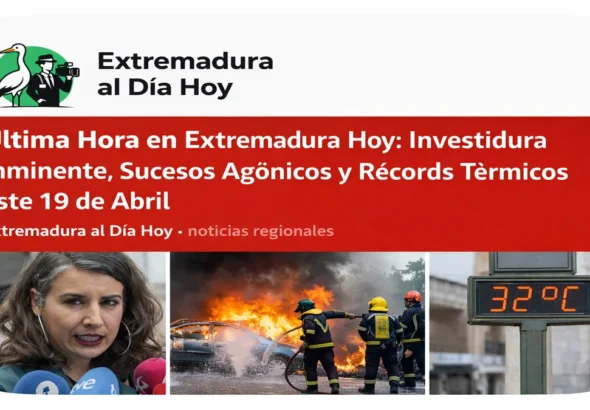 Última Hora en Extremadura Hoy: Investidura Inminente; Sucesos Agónicos y Récords Térmicos este 19 de Abril