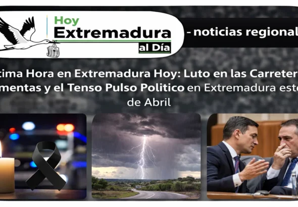 Última Hora en Extremadura Hoy 8 de abril: Luto en las Carreteras; Tormentas y el Tenso Pulso Político