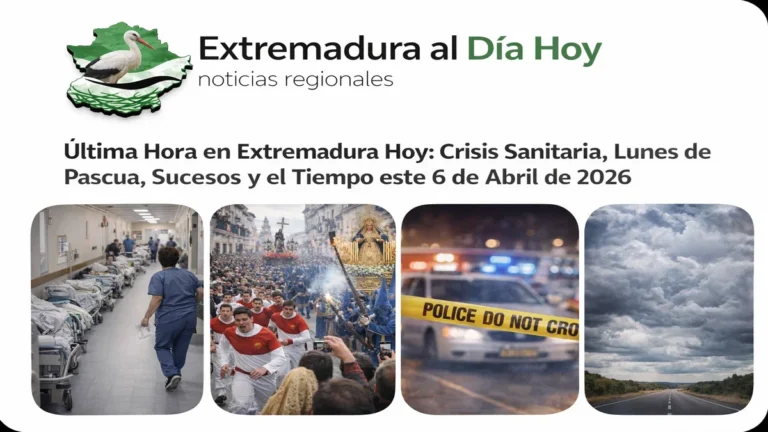 Última Hora en Extremadura Hoy: Crisis Sanitaria; Sucesos y el Tiempo este 6 de Abril de 2026