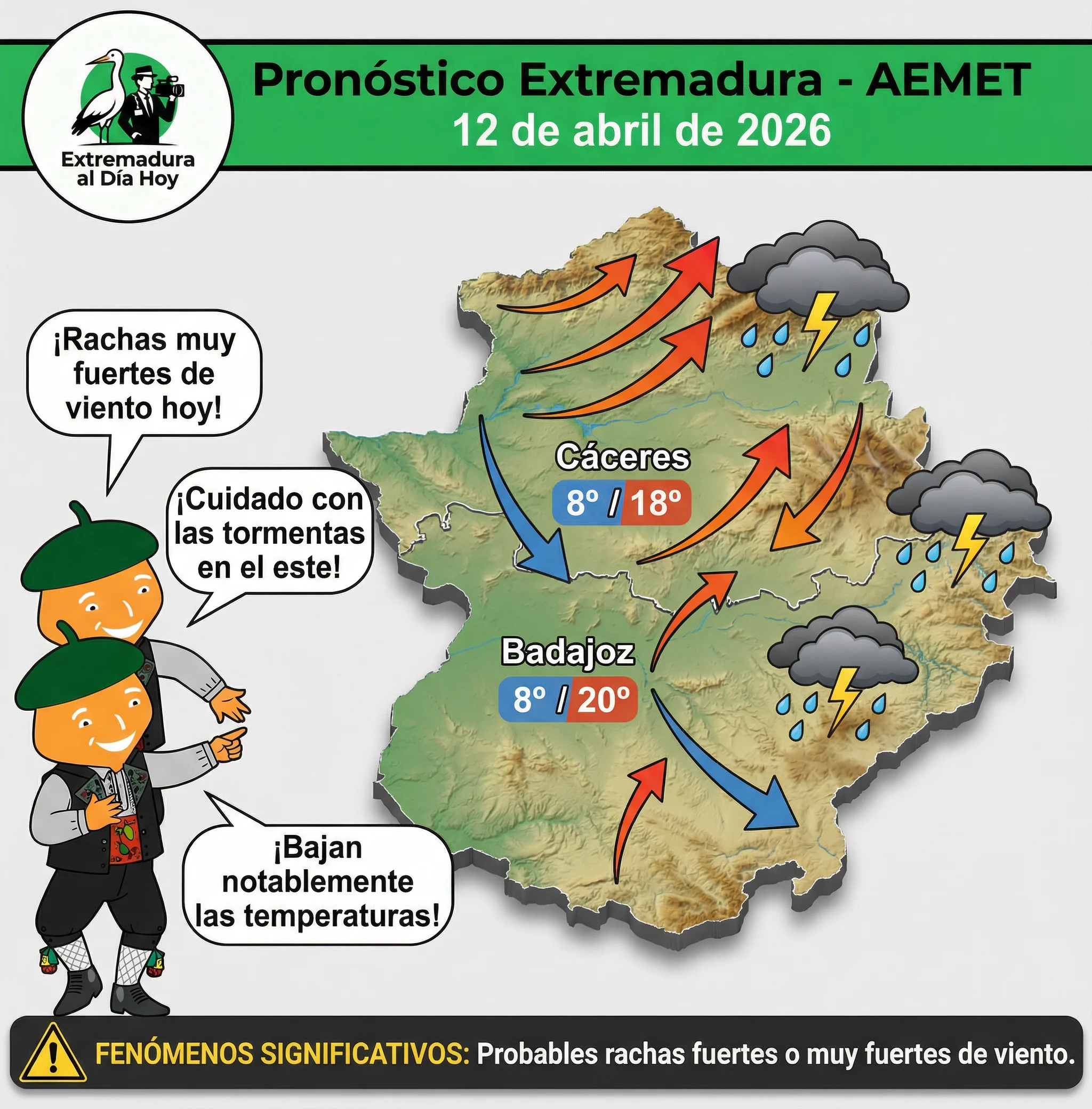 Imagen del tiempo 12 abril