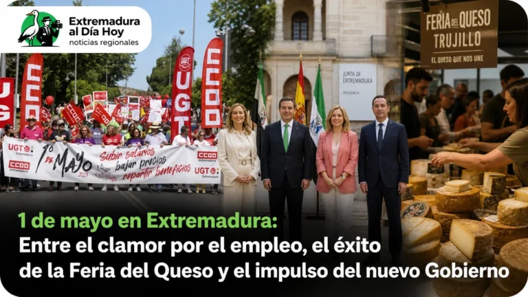 1 de mayo en Extremadura: Entre el clamor por el empleo el éxito de la Feria del Queso y el impulso del nuevo Gobierno