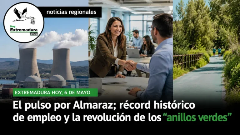 Extremadura hoy 6 de mayo: El pulso por Almaraz; récord histórico de empleo y la revolución de los "anillos verdes"
