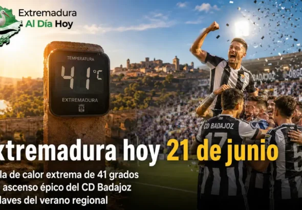 Extremadura hoy 21 de junio: Ola de calor extrema de 41 grados