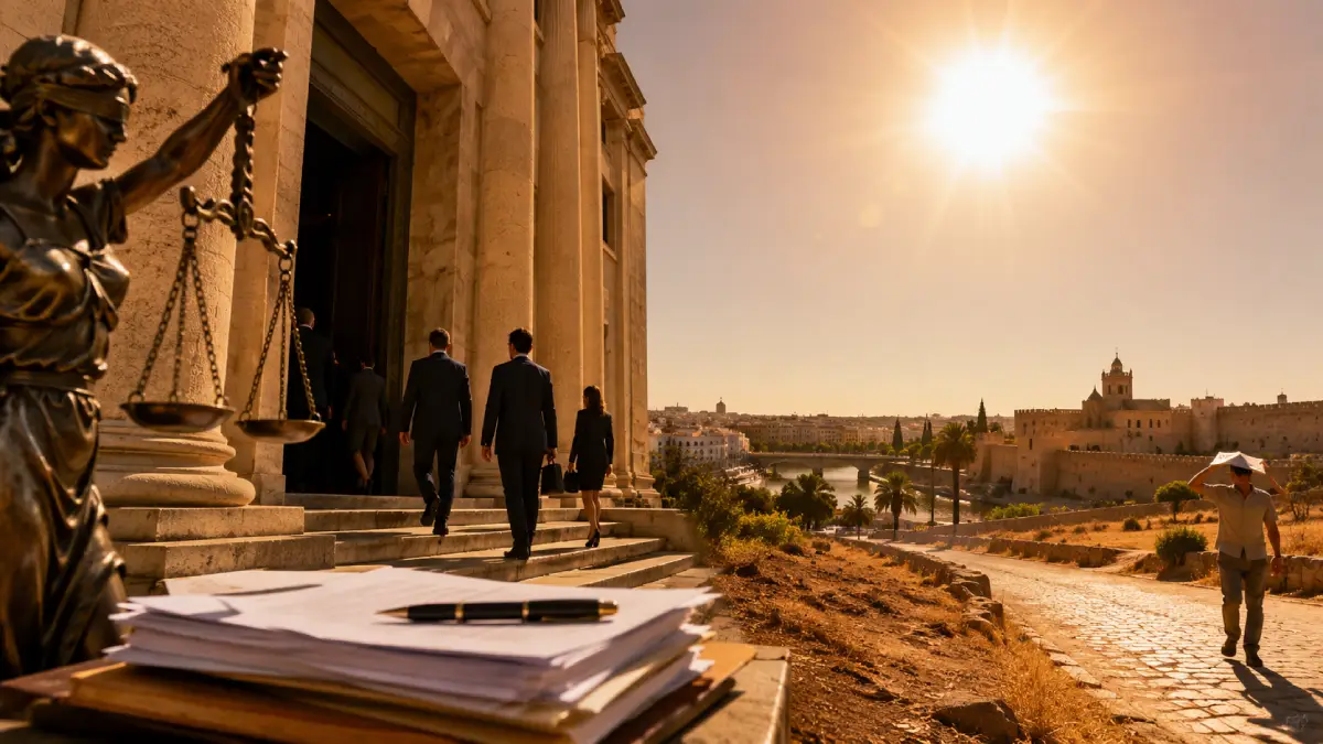 Extremadura bajo el pulso judicial de Badajoz y el rigor de los 35 grados