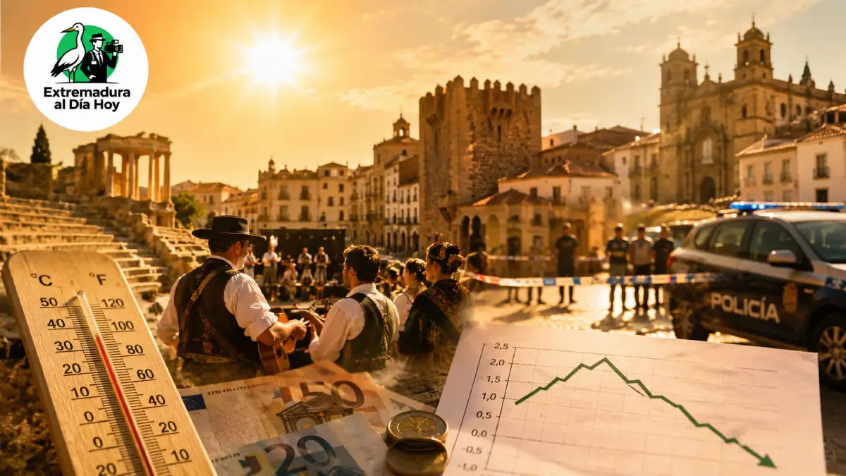 Extremadura hoy 12 junio calor extremo, alivio del IPC, sucesos y cultura marcan el pulso regional