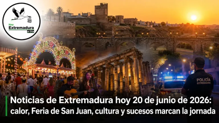 Noticias de Extremadura hoy 20 de junio de 2026