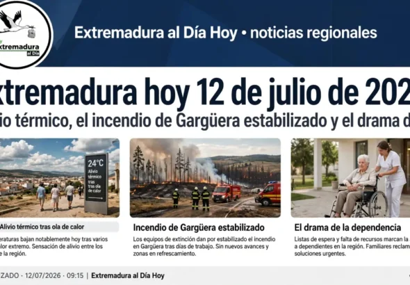 Extremadura hoy 12 de julio de 2026: Alivio térmico