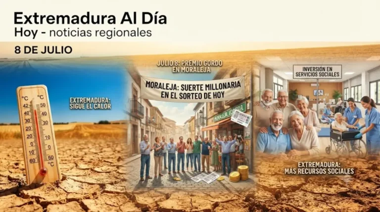 Extremadura hoy 8 de julio: La suerte millonaria en Moraleja e inversión en servicios sociales